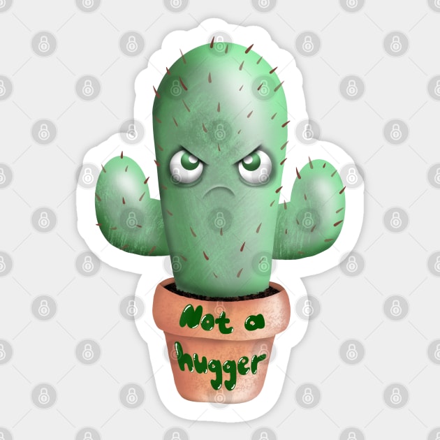 Not a hugger Sticker by Manxcraft